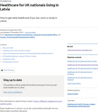 Healthcare for UK nationals living in Latviay [Updated 31st December 2020]
